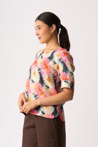 Foil Pleat Back Top