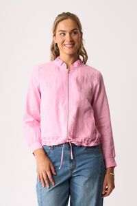 Foil Ruffle Neck Jacket