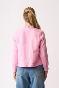 Foil Ruffle Neck Jacket