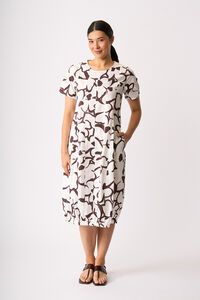 Foil Pleated Maxi Dress