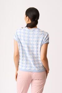 Foil Diamonds Drop Shoulder Top