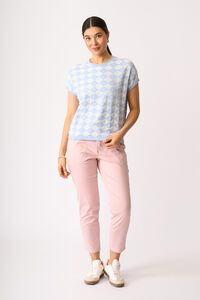 Foil Diamonds Drop Shoulder Top