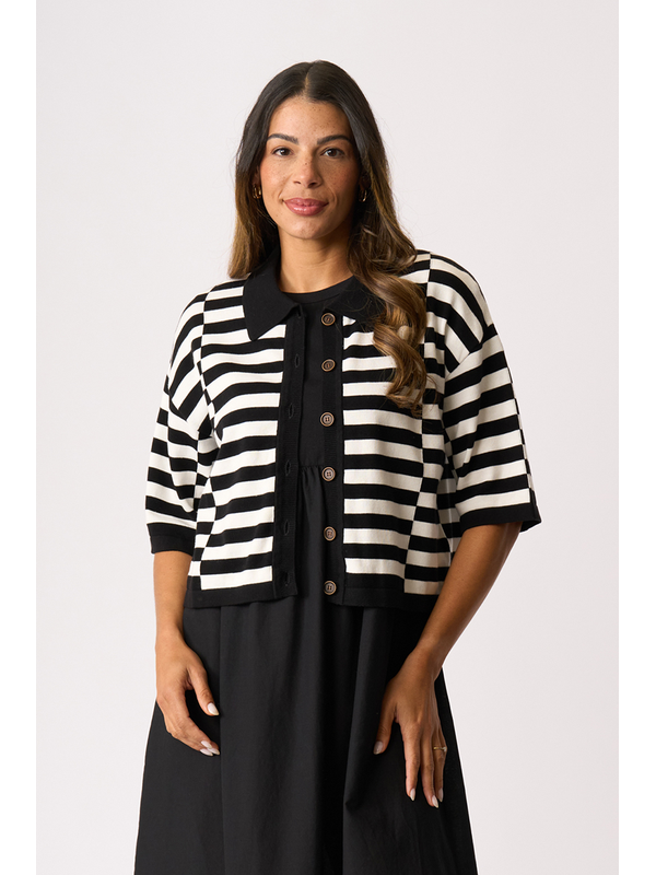 Foil Stepped Cardigan
