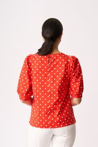 Foil Scoop Neck Swing Top