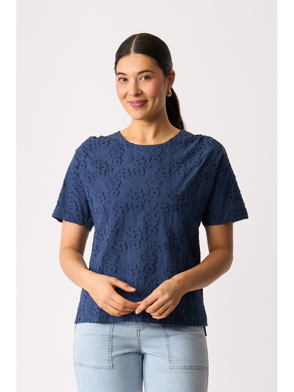 Oh Three Boxy Step Hem Top
