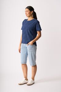 Oh Three Boxy Step Hem Top