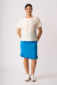 Oh Three Boxy Step Hem Top