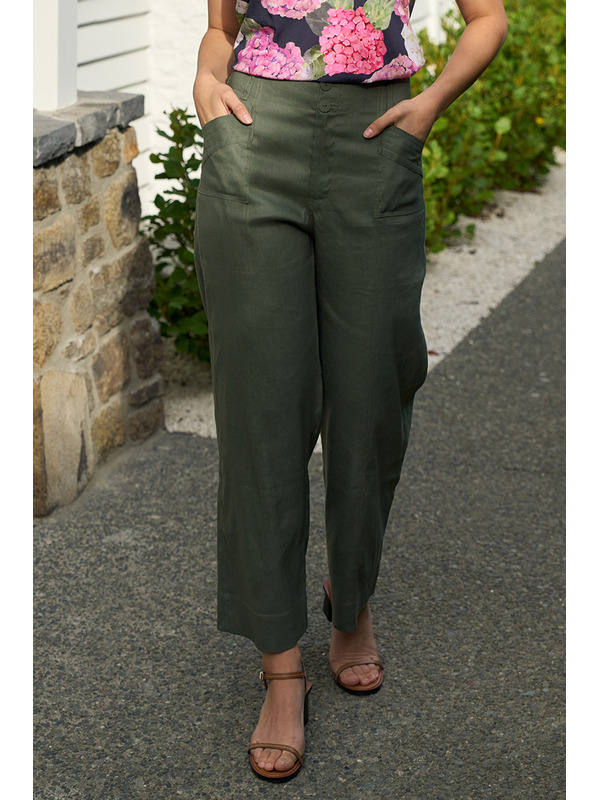 Oh Three Wide Leg Contrast Stitch Pant