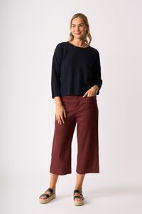 Oh Three Wide Leg Mid Length Pant