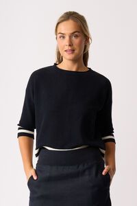 Oh Three Contrast Rib Jumper
