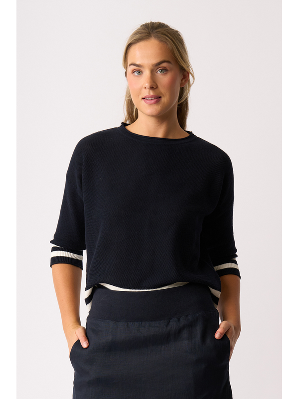 Oh Three Contrast Rib Jumper