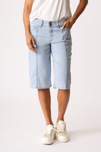 Memo Denim Panel Shorts