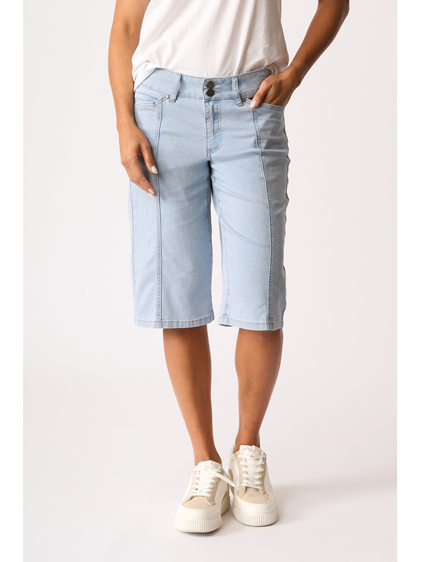Memo Denim Panel Shorts