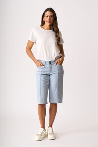 Memo Denim Panel Shorts
