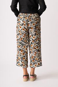 Foil Wide Leg Cropped Trousers