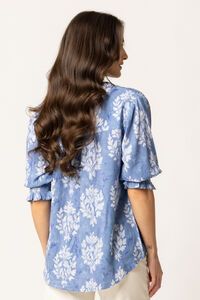 Seeking Lola Denim Floret SS Gifted Top