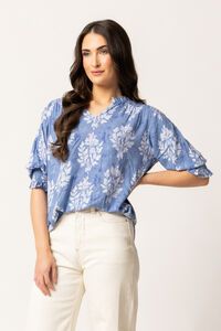 Seeking Lola Denim Floret SS Gifted Top