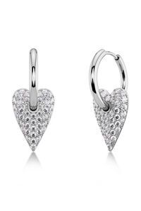 Edblad Amore Sparkle Large Silver Hoops Earrings