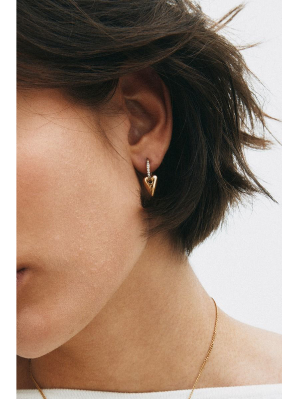 Edblad Amore Sparkle Small Gold Hoops Earrings