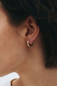 Edblad Crystalite Small Gold Hoops Earrings