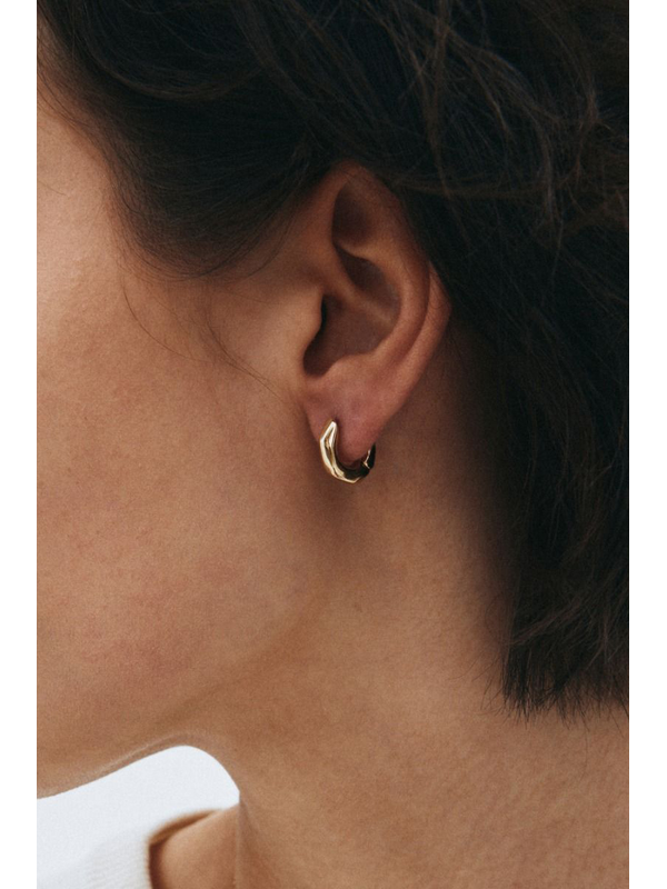 Edblad Crystalite Small Gold Hoops Earrings