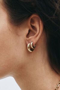 Edblad Crystalite Small Gold Hoops Earrings