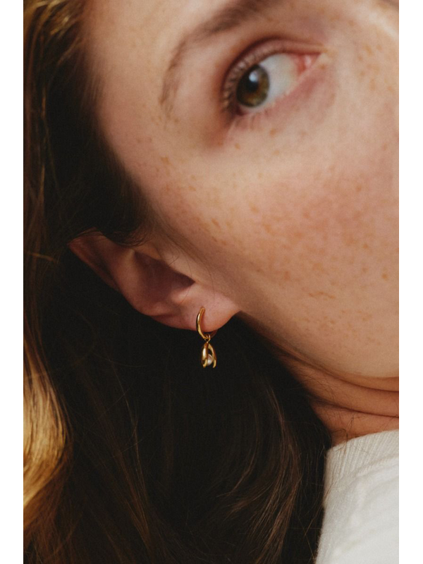 Edblad Moonrave Small Gold Hoops Earrings