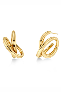 Edblad Nouveau Large Gold Hoops Earrings