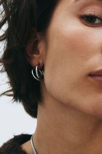 Edblad Nouveau Large Silver Hoops Earrings
