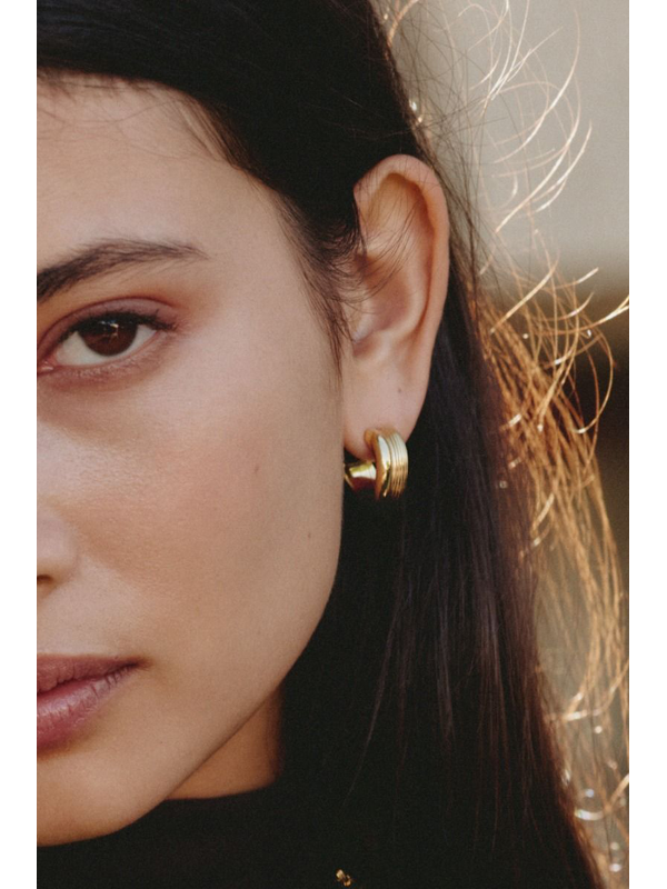 Edblad Wildern Large Gold Hoops Earrings