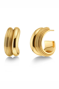 Edblad Wildern Large Gold Hoops Earrings