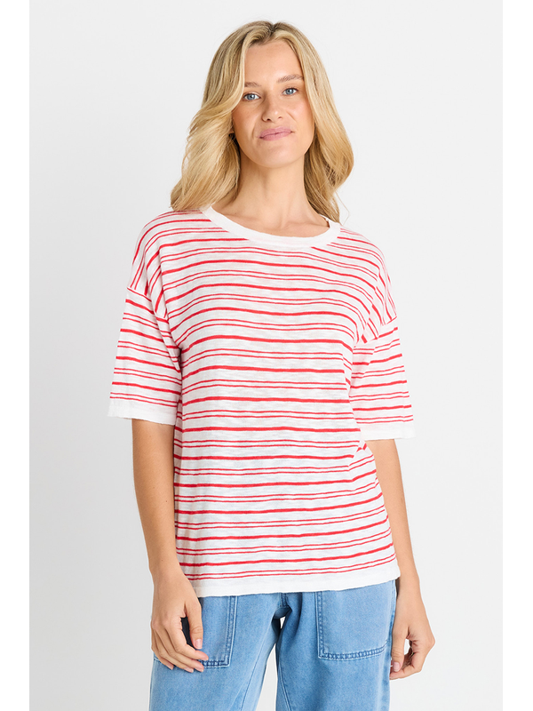 Betty Basics Eleni Knit Stripe Tee
