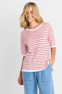 Betty Basics Eleni Knit Stripe Tee