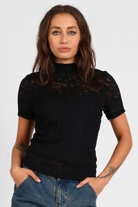 Storm High Neck Lace Top