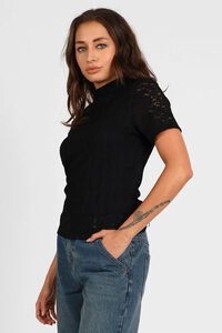 Storm High Neck Lace Top