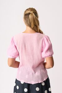 Oh Three Volume Sleeve Scoop Hem Top