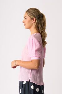 Oh Three Volume Sleeve Scoop Hem Top