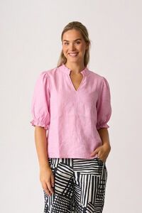 Foil Ruffle Up Top