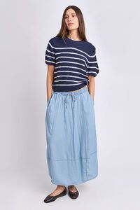 Foxwood Blair Stripe Short Sleeve Knit