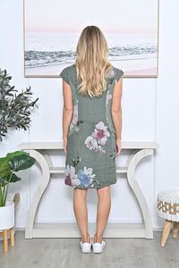AE Luxe Rosa Cap Sleeve Floral Dress