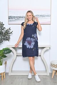 AE Luxe Rosa Cap Sleeve Floral Dress