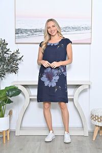 AE Luxe Rosa Cap Sleeve Floral Dress