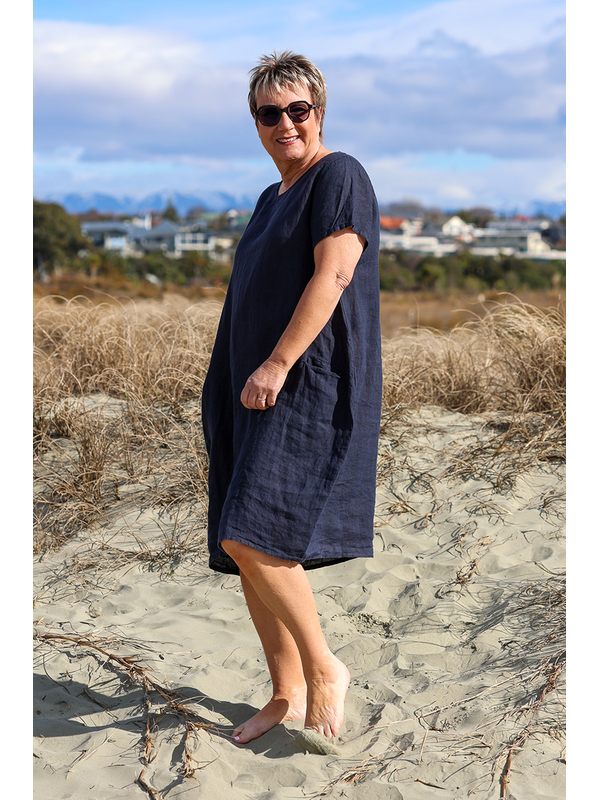 AE Luxe Plain Linen Baggy Dress