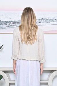 AE Luxe One Button Linen Jacket