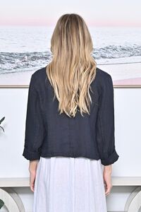 AE Luxe One Button Linen Jacket