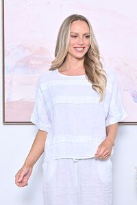 AE Luxe Horizontal Panel Linen Top