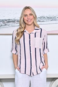 AE Luxe Stripe Shirt with Sequins Pocket