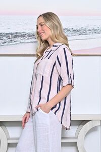 AE Luxe Stripe Shirt with Sequins Pocket