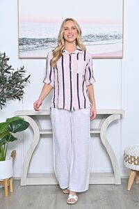 AE Luxe Stripe Shirt with Sequins Pocket