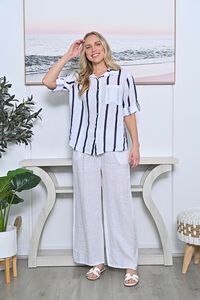 AE Luxe Stripe Shirt with Sequins Pocket